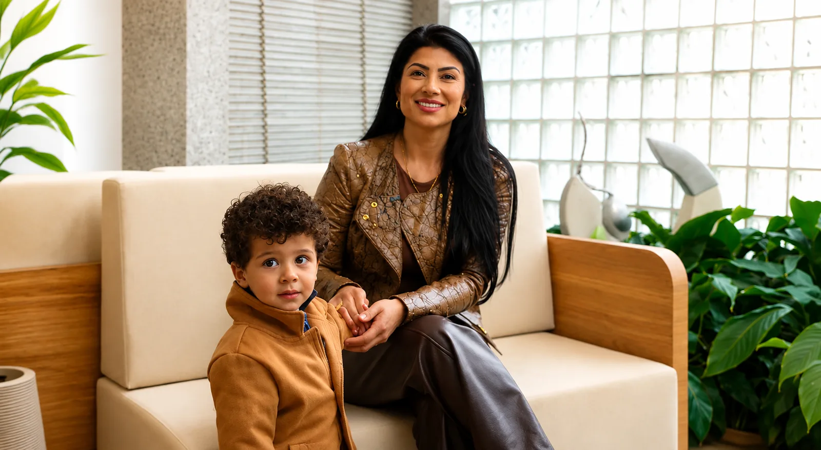 Merylim com o filho Samuel após sua jornada de tratamento de FIV